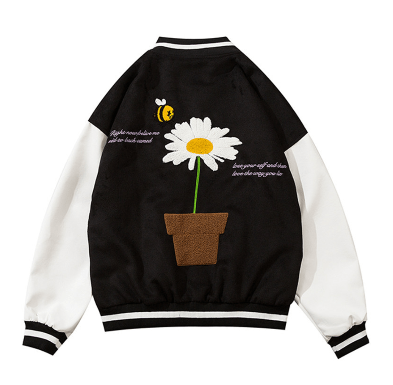 AF Flower Print Varsity Jacket – THEOUTSIDESIDE