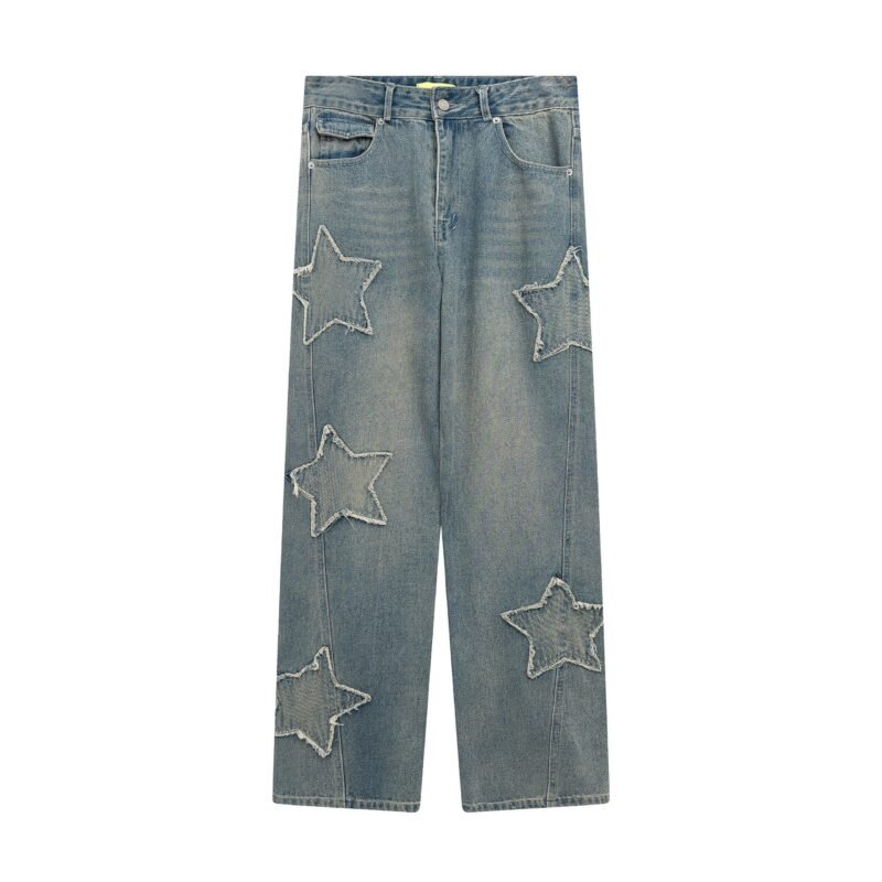 Star Embroidered Pants - THEOUTSIDESIDE