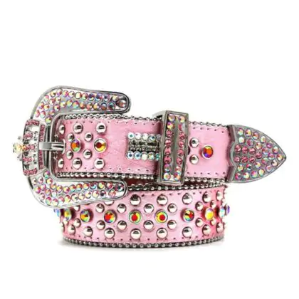 Galaxy Belt with Multicolored Diamond Studs