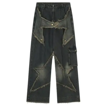 Patchwork Distressed Denim