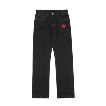 Red-Star Embroided Pants