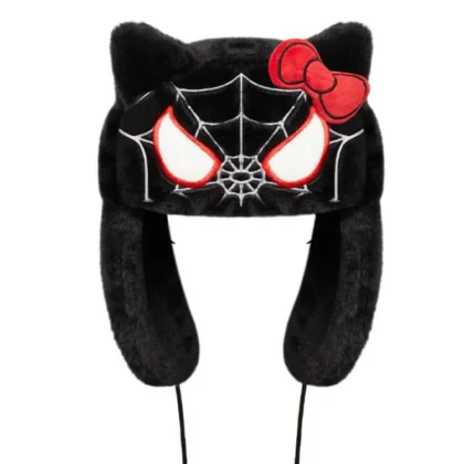 Ushanka Hello Kitty Spider Black