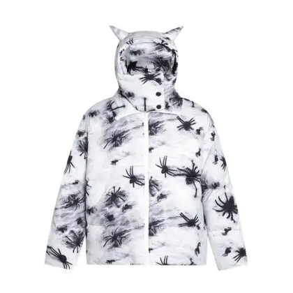 "Nightmares" Puffer Jacket With Horns