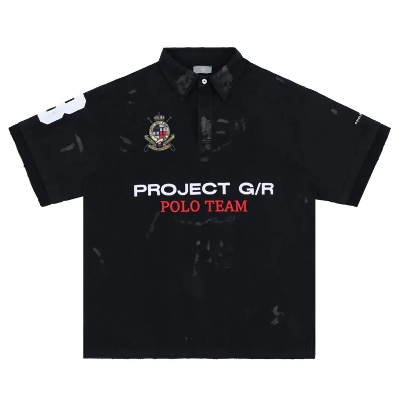 ビタミン project g/r polo parody shirts Project G/R Vintage Polo Shirt - THEOUTSIDESIDE