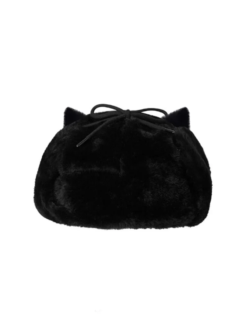 Black Cat Ushanka Hat - Image 4